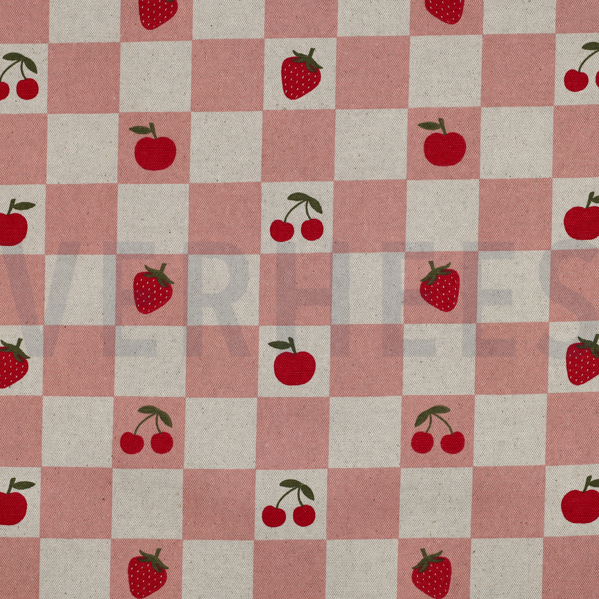 COATED CANVAS LINEN LOOK CHECKS PINK (high resolution)