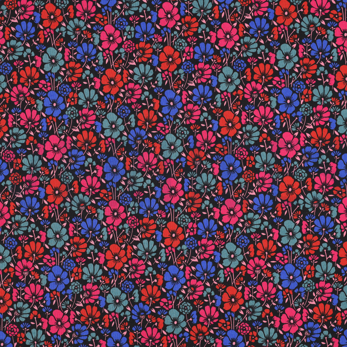 COATED KATOEN BLOEMEN ZWART (high resolution)