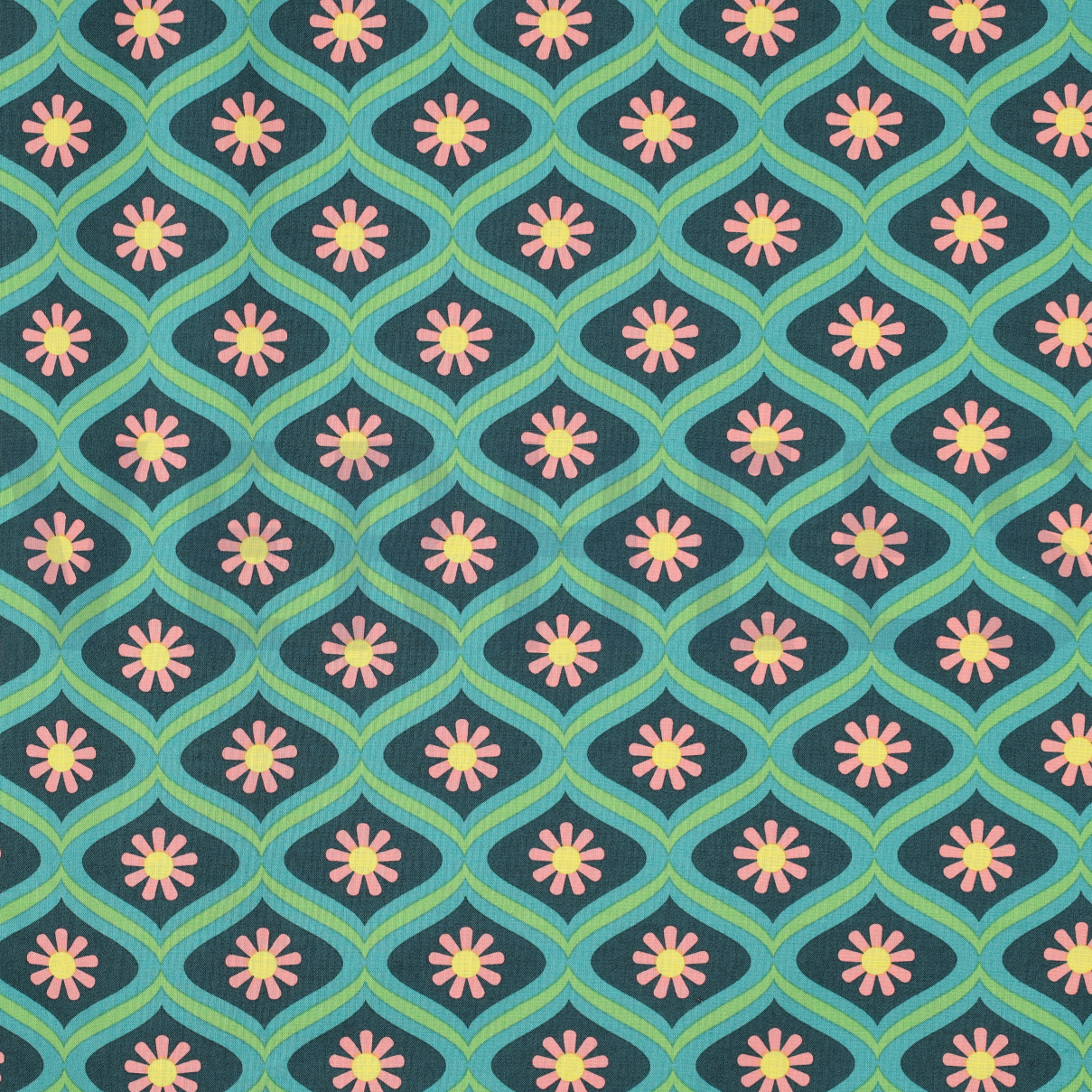 COTON ENDUIT FLEURS VERT (high resolution)