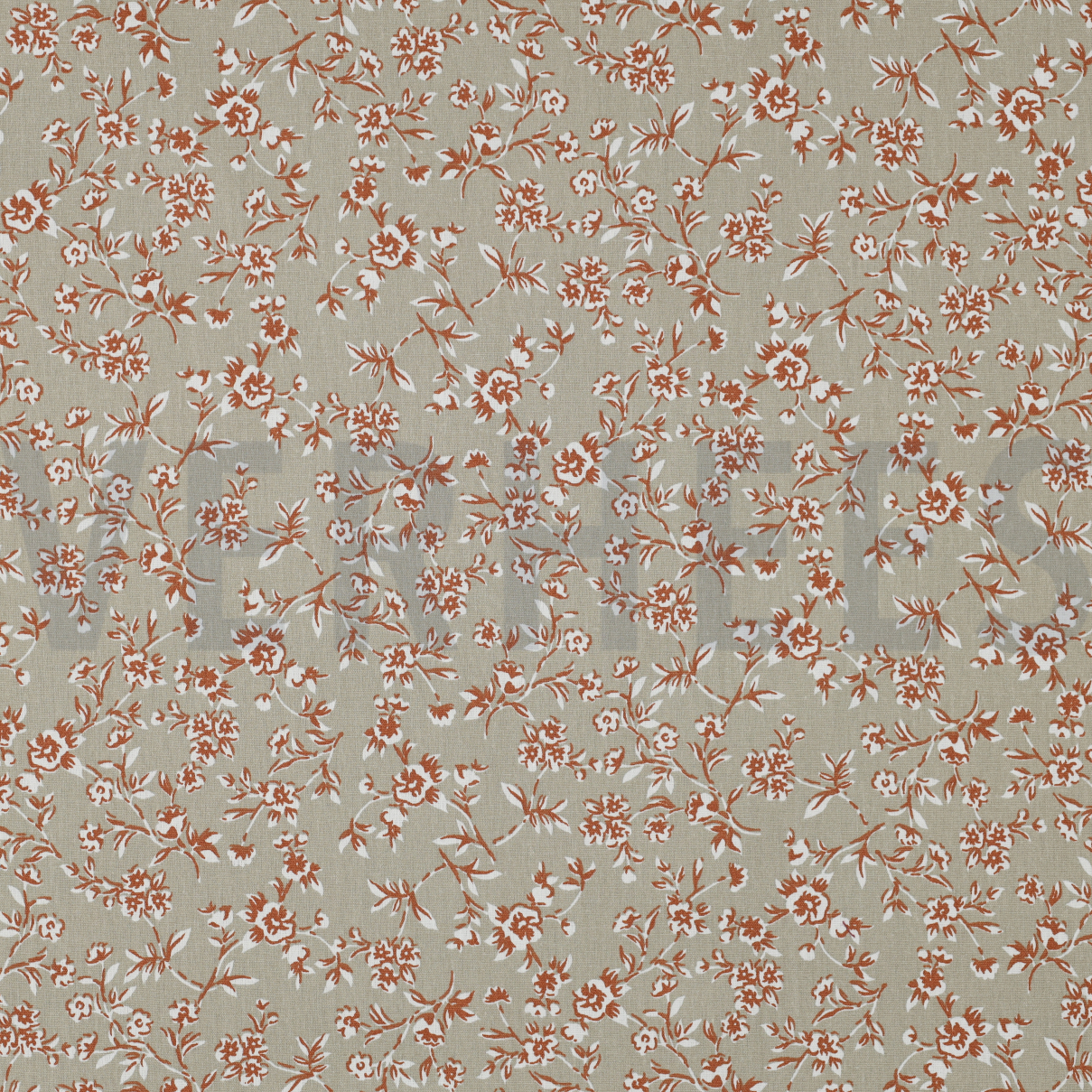 COATED KATOEN KLEINE BLOEMEN BEIGE (high resolution)