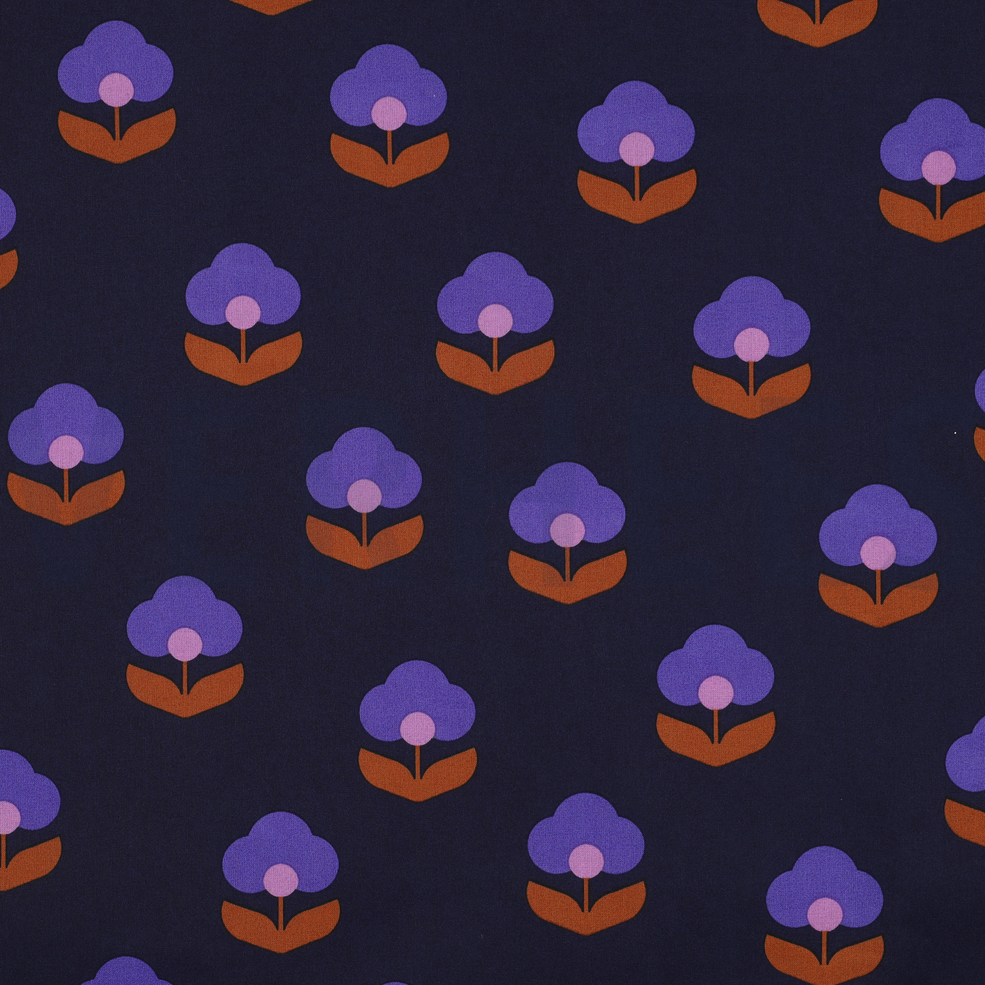 COATED COTTON RETRO FLOWERS NAVY (high resolution)