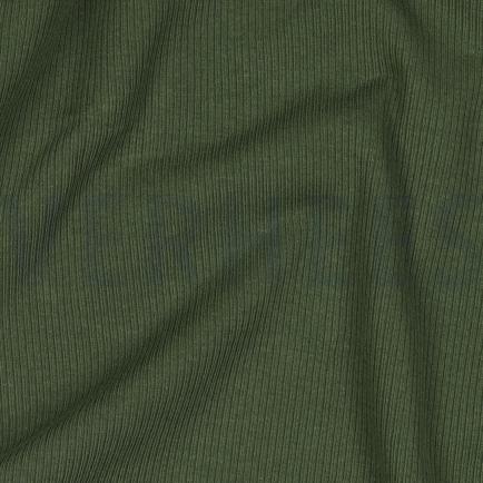RIB JERSEY DONKERGROEN (hover)