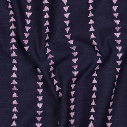 KATOENEN GARENGEVERFDE DOBBY MARINEBLAUW (hover)