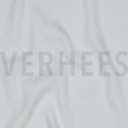 FEINSTRICKJERSEY AJOUR GEBROCHEN WEISS (hover)