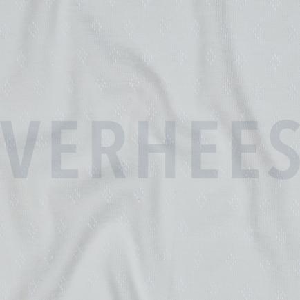 FEINSTRICKJERSEY AJOUR GEBROCHEN WEISS (hover)