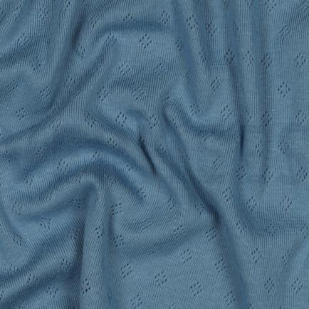 FEINSTRICKJERSEY AJOUR BLAU (hover)