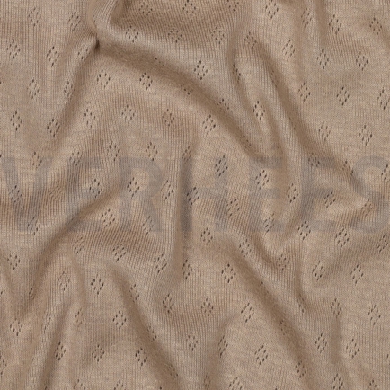 FEINSTRICKJERSEY AJOUR CAPPUCCINO (hover)