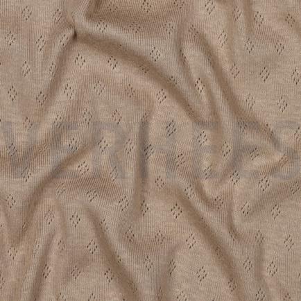 FEINSTRICKJERSEY AJOUR CAPPUCCINO (hover)