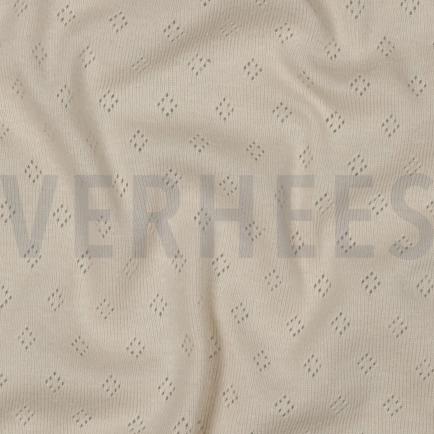 FEINSTRICKJERSEY AJOUR BEIGE (hover)