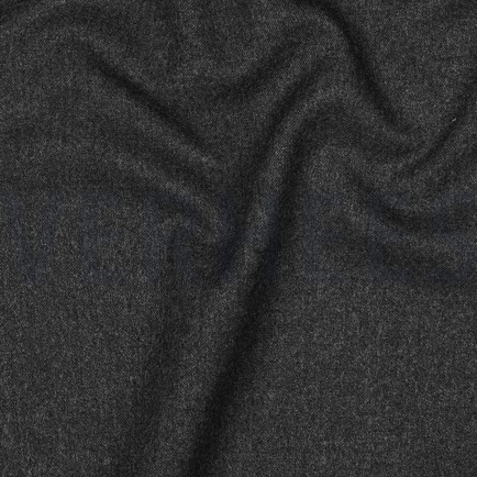 VISKOSE GABARDINE ANGERAUT STRETCH DUNKELGRAU MELIERT (hover)