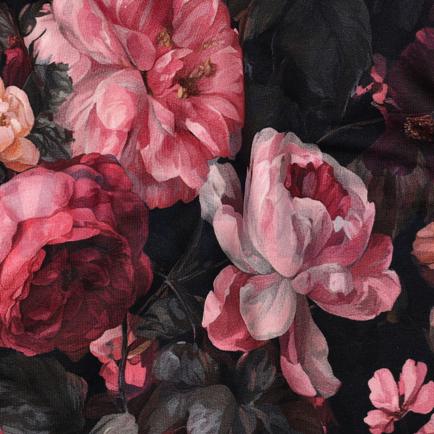SWEAT DIGITAAL BLOEMEN ZWART (hover)