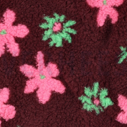 TEDDY JACQUARD BLUMEN BORDEAUXROT (hover)