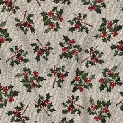 CANVAS LINNENLOOK DIGITAAL KERSTMIS NATUREL (hover)