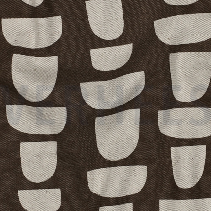 TOILE DÉCORATION LIN LOOK ABSTRACT BRUN (hover)