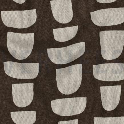 CANVAS LINNENLOOK ABSTRACT BRUIN (hover)