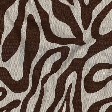 CANVAS LINNENLOOK DIERENHUID DONKERBRUIN (hover)