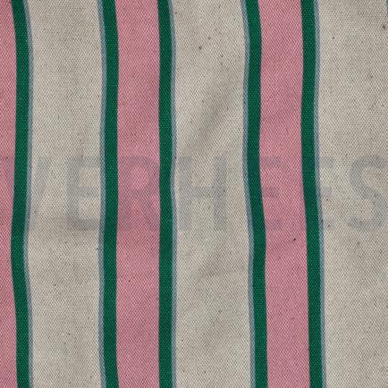 CANVAS LEINENOPTIK STREIFEN ROSA (hover)