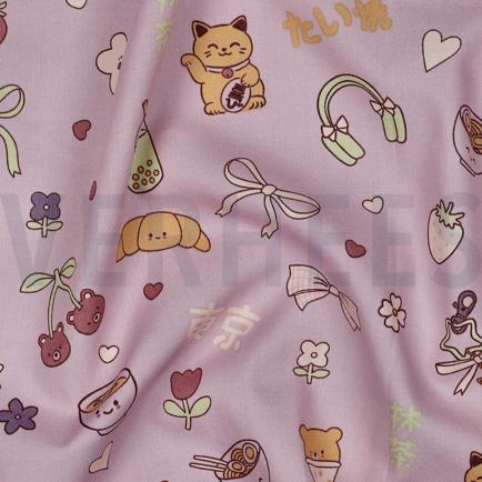FINE POPLIN MATCHA & CHECKS LILAC (hover)