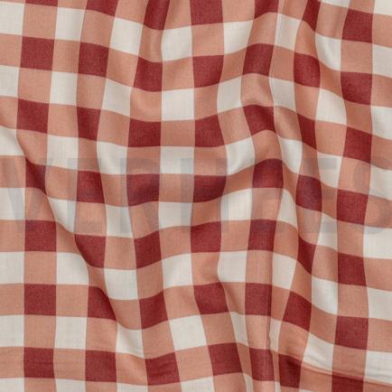 FINE POPLIN MATCHA & CHECKS ROUGE (hover)
