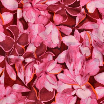 FRENCH TERRY DIGITAL BLUMEN ROT (hover)