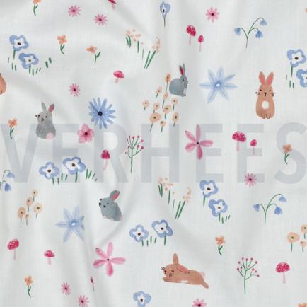 FINE POPLIN DIGITAL FARM ANIMALS WHITE (hover)
