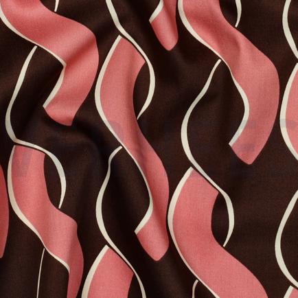 COTTON SATIN ABSTRACT BROWN (hover)