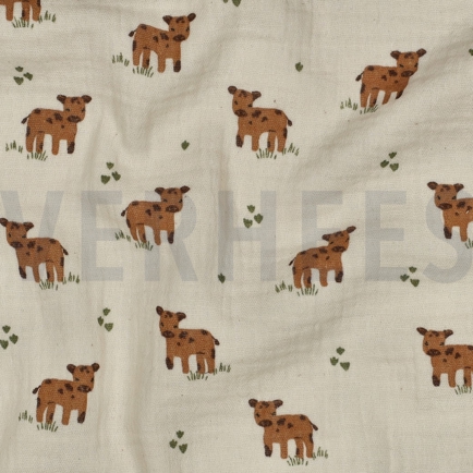 DOUBLE GAUZE GOTS NATUREL KOEIEN NATUREL (hover)