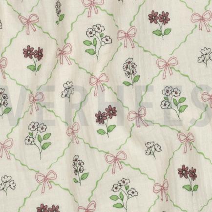 DOUBLE GAUZE GOTS NATUREL BLOEMEN NATUREL (hover)