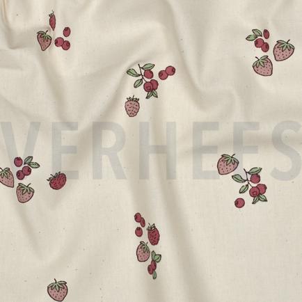 POPLIN GOTS NATURAL FRUITS NATURAL (hover)