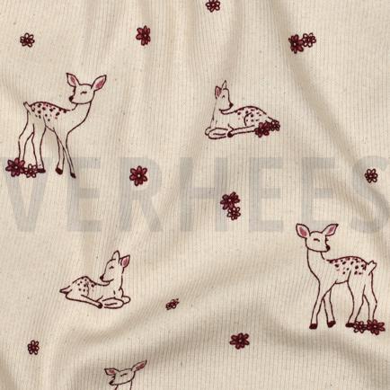 RIB JERSEY GOTS NATURAL DEERS NATURAL (hover)