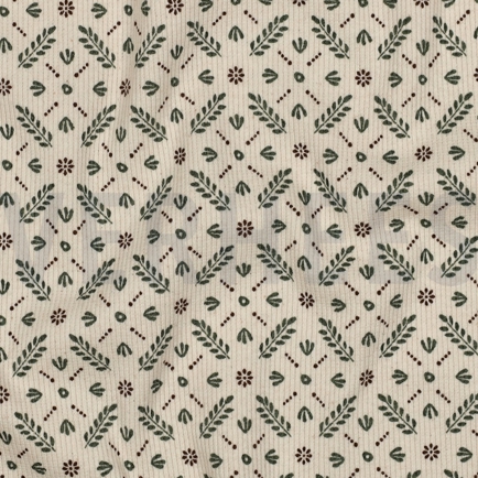 RIB JERSEY GOTS NATUREL BLOEMEN NATUREL (hover)