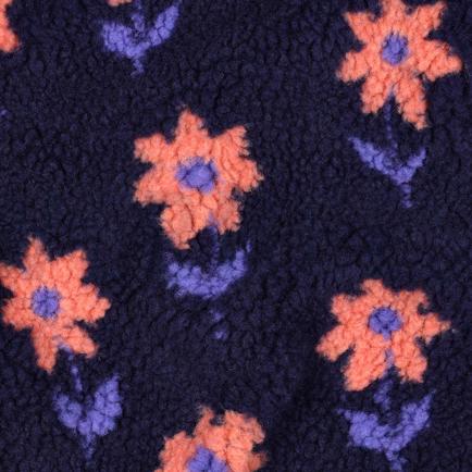 TEDDY JACQUARD BLOEMEN MARINEBLAUW (hover)