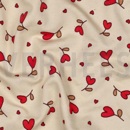 SWEAT NATURAL HEARTS NATURAL/FUCHSIA (hover)