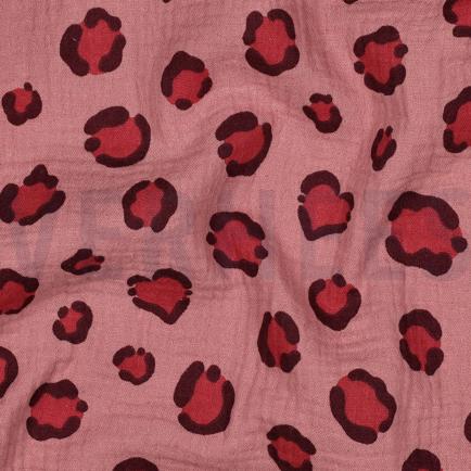 DOUBLE GAUZE ANIMAL SKIN MAUVE (hover)