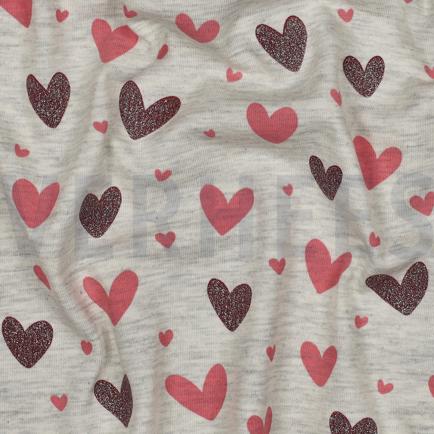 JERSEY MÉLANGE PAILLETÉE COEURS GRIS CHINÉ CLAIR (hover)