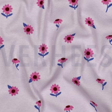 RIB JERSEY BLOEMEN LILA (hover)