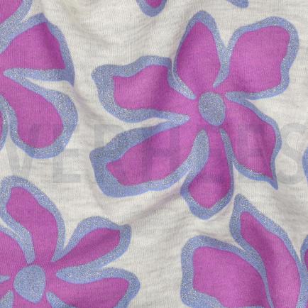 SWEAT MELIERT GLITZER BLUMEN WEISS (hover)
