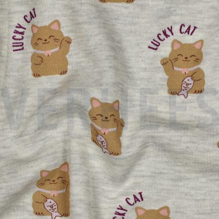 SWEAT MELANGE LUCKY CATS OFF WHITE (hover)