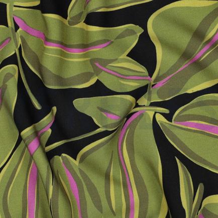VISCOSE RADIANCE BLADEREN ZWART (hover)