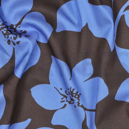 VISCOSE ROSELLA STRETCH FLOWERS DARK GREEN (hover)