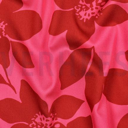 VISKOSE ROSELLA STRETCH BLUMEN ROSA (hover)