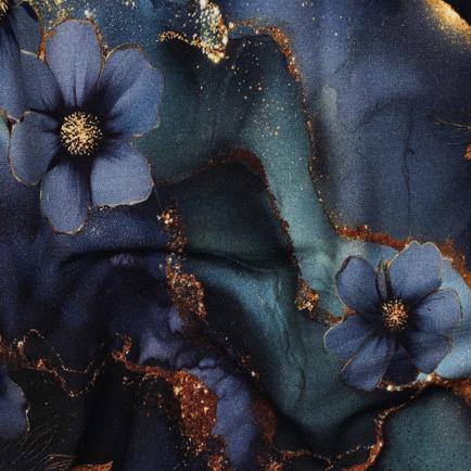 PUNTA DI ROMA DIGITAL FLOWERS BLUE (hover)