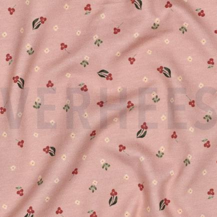 JERSEY GOTS DIGITAL GÄNSE & BLUMEN ROSA (hover)