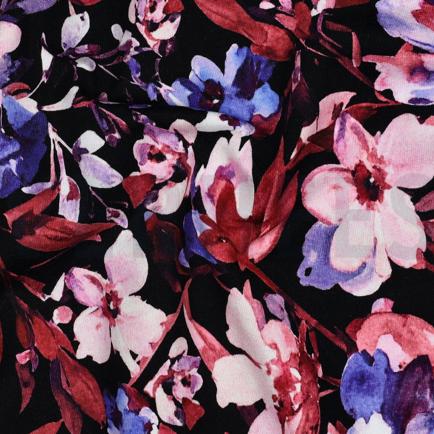 SWEAT DIGITAAL BLOEMEN ZWART (hover)