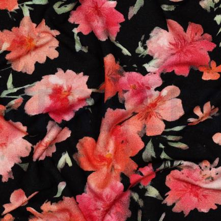 VISCOSE JERSEY DIGITAAL BLOEMEN ZWART (hover)