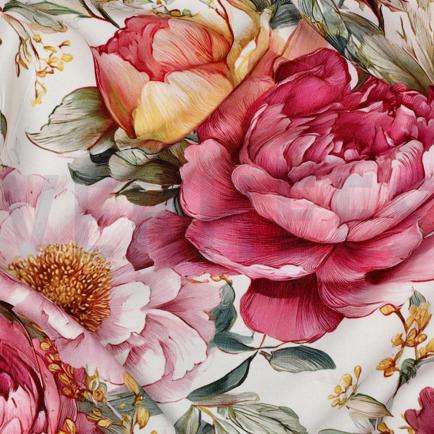 VISCOSE RADIANCE DIGITAL FLEURS ECRU (hover)