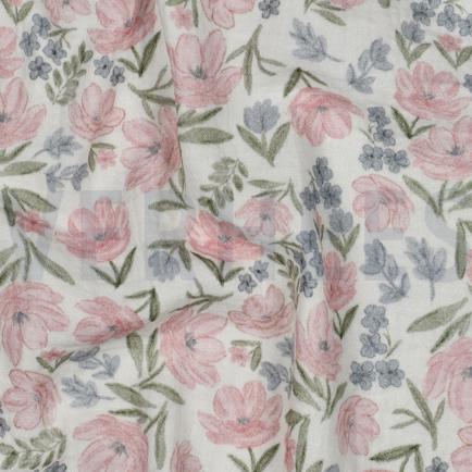 DOUBLE GAUZE GOTS DIGITAAL BLOEMEN ROZE (hover)