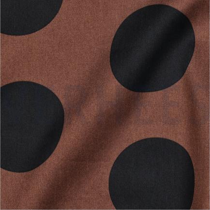 COTON SATIN POIS BRUN (hover)