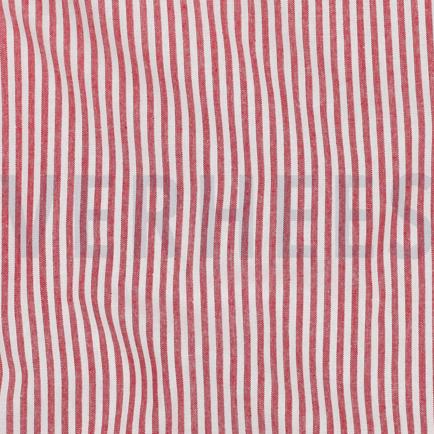 GARENGEVERFD POPLIN STREPEN 3MM ROOD (hover)