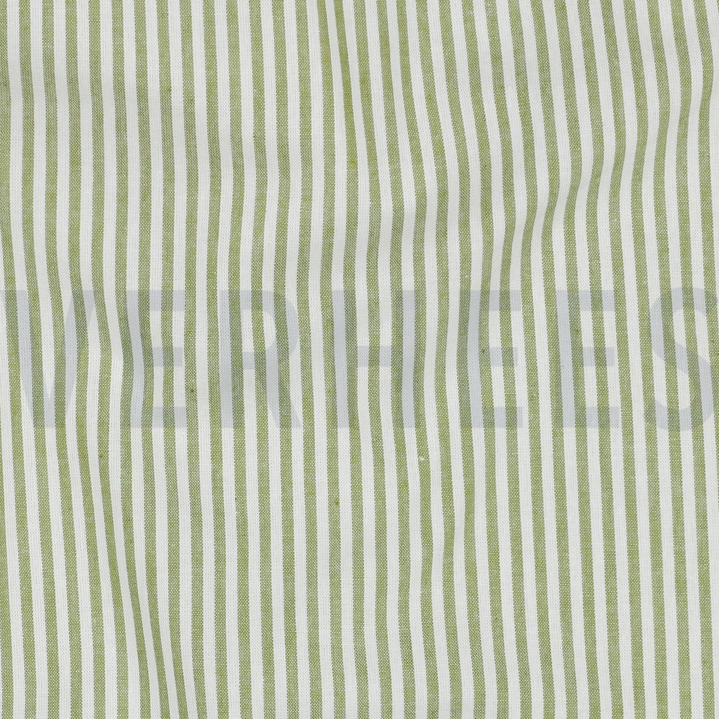 GARENGEVERFD POPLIN STREPEN 3MM OUDLIME (hover)